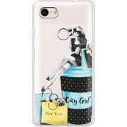 Прозрачный чехол Uprint Google Pixel 3 XL City Girl