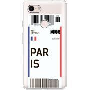 Прозрачный чехол Uprint Google Pixel 3 XL Ticket Paris