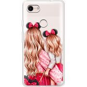 Прозрачный чехол Uprint Google Pixel 3 XL Mouse Girls