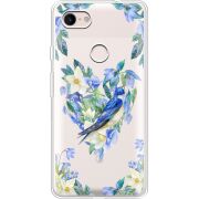Прозрачный чехол Uprint Google Pixel 3 XL Spring Bird