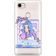 Прозрачный чехол Uprint Google Pixel 3 XL The Sakuras Will Cry For You