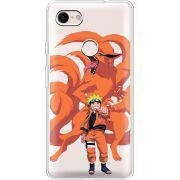 Прозрачный чехол Uprint Google Pixel 3 XL Naruto and Kurama