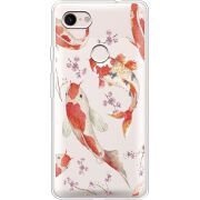 Прозрачный чехол Uprint Google Pixel 3 XL Japanese Koi Fish