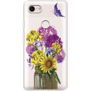 Прозрачный чехол Uprint Google Pixel 3 XL My Bouquet
