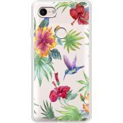 Прозрачный чехол Uprint Google Pixel 3 XL Tropical