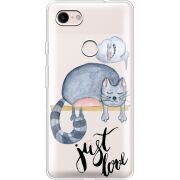 Прозрачный чехол Uprint Google Pixel 3 XL Just Love