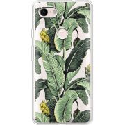 Прозрачный чехол Uprint Google Pixel 3 XL Banana Leaves