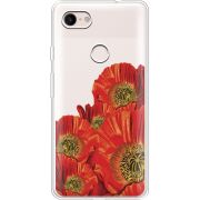 Прозрачный чехол Uprint Google Pixel 3 XL Red Poppies