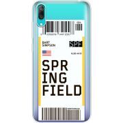 Прозрачный чехол Uprint Huawei Y7 Pro 2019 Ticket Springfield