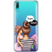 Прозрачный чехол Uprint Huawei Y7 Pro 2019 Super Mama and Daughter