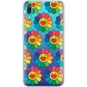 Прозрачный чехол Uprint Huawei Y7 Pro 2019 Hippie Flowers
