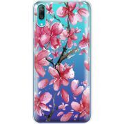 Прозрачный чехол Uprint Huawei Y7 Pro 2019 Pink Magnolia