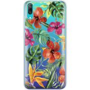 Прозрачный чехол Uprint Huawei Y7 Pro 2019 Tropical Flowers