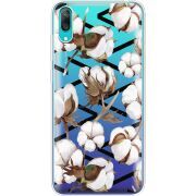 Прозрачный чехол Uprint Huawei Y7 Pro 2019 Cotton flowers