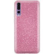 Чехол с блёстками Huawei P20 Pro Розовый