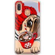 Прозрачный чехол Uprint Samsung A405 Galaxy A40 Winter Puggy