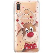 Прозрачный чехол Uprint Samsung A405 Galaxy A40 Winter Deer