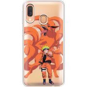 Прозрачный чехол Uprint Samsung A405 Galaxy A40 Naruto and Kurama