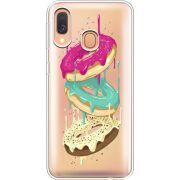 Прозрачный чехол Uprint Samsung A405 Galaxy A40 Donuts