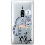 Прозрачный чехол Uprint Sony Xperia XZ2 Premium H8166 Just Love