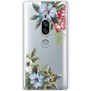 Прозрачный чехол Uprint Sony Xperia XZ2 Premium H8166 Floral