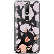 Прозрачный чехол Uprint Nokia 6.1 Plus Meow