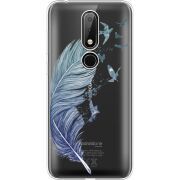 Прозрачный чехол Uprint Nokia 6.1 Plus Feather