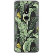 Прозрачный чехол Uprint Nokia 6.1 Plus Banana Leaves