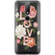 Чехол со стразами Nokia 6.1 Plus Love