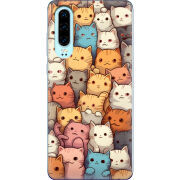 Чехол Uprint Huawei P30 Котики муркотики