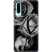 Чехол Uprint Huawei P30 Black and White Roses