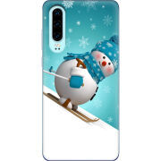Чехол Uprint Huawei P30 Skier Snowman
