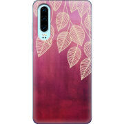 Чехол Uprint Huawei P30 Gold Leaves