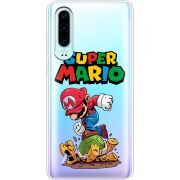 Прозрачный чехол Uprint Huawei P30 Super Mario