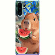Чехол Uprint Huawei P30 Pro Капібара з кавуном