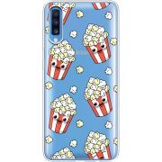 Прозрачный чехол Uprint Samsung A705 Galaxy A70 с 3D-глазками Popcorn