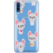 Прозрачный чехол Uprint Samsung A705 Galaxy A70 с 3D-глазками Mouse
