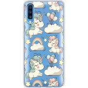 Прозрачный чехол Uprint Samsung A705 Galaxy A70 Unicorns