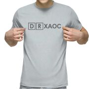 Футболка с принтом светло серая 