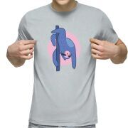 Футболка с принтом светло серая 