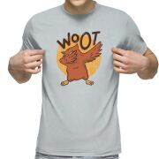 Футболка с принтом светло серая 