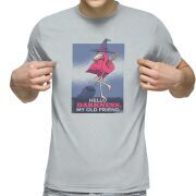 Футболка с принтом светло серая 