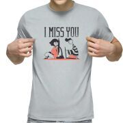 Футболка с принтом светло серая 