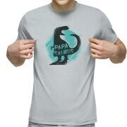 Футболка с принтом светло серая 