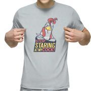 Футболка с принтом светло серая 