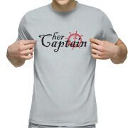 Футболка с принтом светло серая 