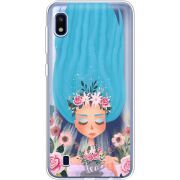 Прозрачный чехол Uprint Samsung A105 Galaxy A10 Blue Hair