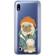 Прозрачный чехол Uprint Samsung A105 Galaxy A10 Dog Coffeeman