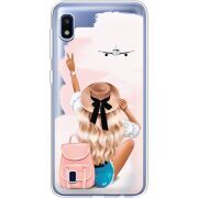 Прозрачный чехол Uprint Samsung A105 Galaxy A10 Travel Girl