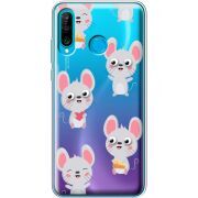 Прозрачный чехол Uprint Huawei P30 Lite с 3D-глазками Mouse